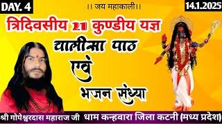 धाम कन्हवारा जिला कटनी, (मध्य प्रदेश) 21 कुंडीय महाकाली यज्ञ  चतुर्थ  दिवस