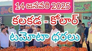 14 జనవరి 2025 // కోలార్ //కలకడ //🍅🍅🍅టమోటా మార్కెట్ ధరలు