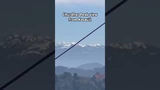 बर्फ से ढकी सिरमौर की Churdhar peak व सोलन के करोल टिब्बा view from 𝐊𝐚𝐬𝐚𝐮𝐥𝐢