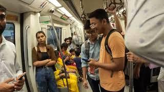 Guy Shows Middle Finger As I Walk & Film Inside Moving Delhi Metro Train, People Giving Harsh Looks