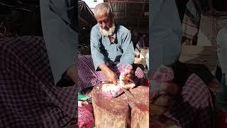 Fastest beef cutting skill by professional cutter man