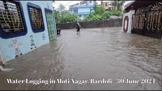 Water Loggin in Moti Nagar, Bardoli - 30 June 2024
