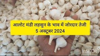 लहसुन के भाव में जोरदार तेजी 5 अक्टूबर 2024 ll आलोट मंडी लहसुन का भाव ll alote mandi bhav