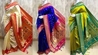 Kadiyal paithani sarees 9860476081 | Yeola paithani video blog