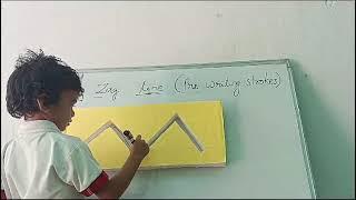 Greeshma | Zig Zag Line Pre Writing Strokes | Rise Play School Kakinada.