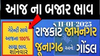 આજના બજારભાવ!!! રાજકોટ ગોંડલ જુનાગઢ અને જામનગર ના તાજા બજાર ભાવ