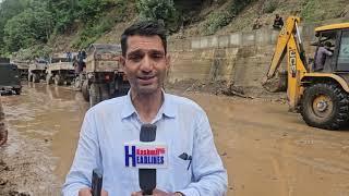 #Live from  #Padawbal Kangan District Ganderbal. Cloudburst, Mudslides Shut Srinagar-Leh Highway