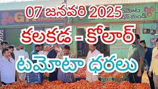 07 జనవరి 2025 // కోలార్ //కలకడ //🍅🍅🍅టమోటా మార్కెట్ ధరలు