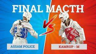 ASSAM POLICE IN BLUE VS KAMRUP-M IN RED FINAL MATCH MENS 54KG