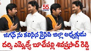 జగన్ ను కలిసిన వైసిపి జిల్లా అధ్యక్షుడు దర్శి ఎమ్మెల్యే బూచేపల్లి శివప్రసాద్ రెడ్డి