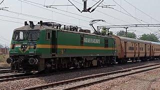 Bhuj - Delhi Sarai Rohilla Express Train Crossing Khairthal Railway Station North Western Railways