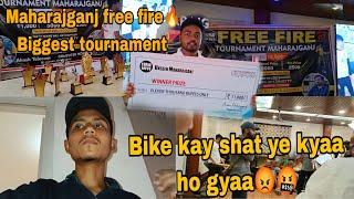 Maharajganj free fire🔥 Biggest tournament || Bike kay shat ye kyaaa ho gyaa😡🤬🤬