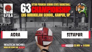 LIVE 🔴 || AGRA VS SITAPUR || 63RD UTTAR PRADESH SENIOR STATE 🏀CHAMPIONSHIP | CHS GURUKUL KANPUR