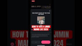 HOW TO VOTE MAMA LIVE #jimin let’s win it for Jimin fighting 💪💪🔥🔥🥇🏆