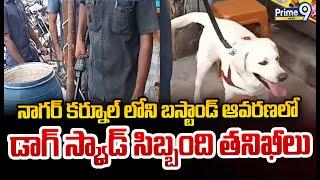 నాగర్ కర్నూల్ లోని బస్టాండ్ ఆవరణలో డాగ్ స్క్వాడ్ సిబ్బంది తనిఖీలు | Nagar Kurnool | Prime9 News