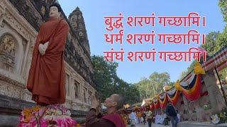 Mahabodhi mandir Bodhgaya mein diksha lene ka program | mahabodhi mandir bodhgaya | Bodhgaya temple