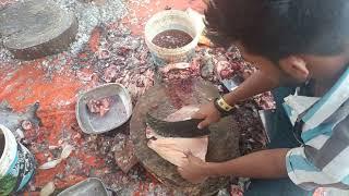 Boneless Fish Cutting Skills in SR Nagar Fish Market Hyderabad, Expert Fish Butcher Techniques