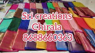 #semi gadwal sarees collection #with free shipping 👍 charges||sri creations chirala||