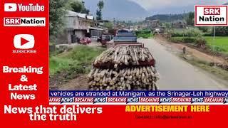 Jammu & Kashmir | Several vehicles are stranded at Manigam, as the Srinagar-Leh highway