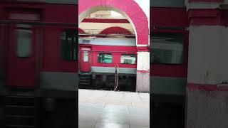 Rajdhani fast train crossing Tundla Junction