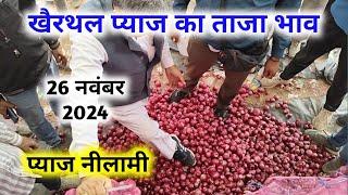 खैरथल मंडी में प्याज का भाव 26 नवंबर 2024 | today onion report khairthal Rajasthan