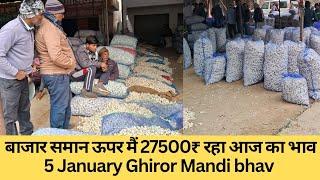 साल का दूसरा बाजार कैसा रहा घिरोर का हाल। Today Garlic price । 5 जनवरी घिरोर मंडी भाव