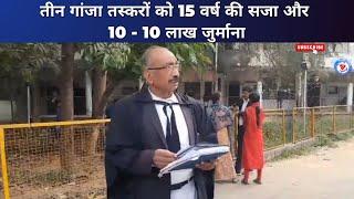 तीन गांजा तस्करों को 15 वर्ष की सजा और 10 - 10 लाख जुर्माना