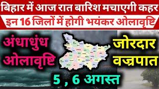 Bihar Weather Update:-बिहार में आज रात बारिश हो जाएगी कर इन 16 जिलों में होगी भयंकर ओलावृष्टि