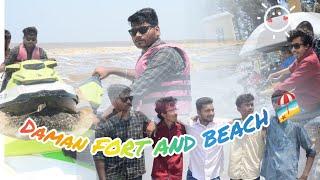 ||Daman FORT AND BEACH ⛱️||Explore with friends||hiteshgawad