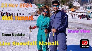 Today Live Snowfall Manali Me || मनाली में पड़ी बहुत बर्फ ||