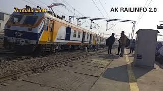 नंगल डैम - अंबाला कैंट☀️04524 MEMU TRAIN⚡ अंबाला कैंट पहुंचती हुई