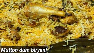 హోం మేడ్ హైదరాబాద్ మటన్ దమ్ బిర్యానీ // Hyderabad style Mutton dum biryani😋