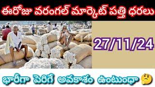 27/11/23 | ఈరోజు వరంగల్ మార్కెట్ లో పత్తి ధరలు | today cotton rates |