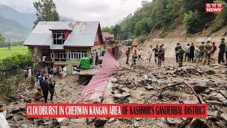 Cloudburst In Cherwan Kangan Area Of Kashmir's Ganderbal District