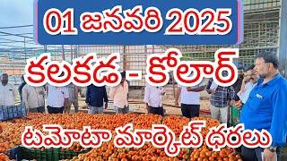 01 జనవరి 2025 // కోలార్ //కలకడ //🍅🍅🍅టమోటా మార్కెట్ ధరలు