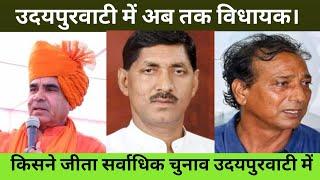 उदयपुरवाटी विधानसभा सीट पर अब तक विधायक। Rajasthan vidhansabha chunav.