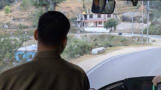 heavy driving in beautiful valley of Himachal pradesh , karsog mandi