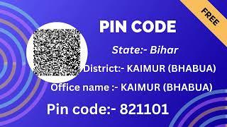 Bihar Kaimur bhabua Ka pin code 821101 / Kaimur bhabua ka post office