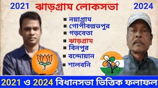 ঝাড়গ্রাম লোকসভা || 2021 & 2024 ভোটের বিধানসভা ভিত্তিক ফলাফল || Totka News ||