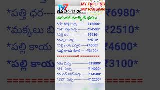 వరంగల్ వ్యవసాయ మార్కెట్ వివరాలు 20-12-2024