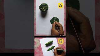 Realistic shimla mirch and lvy gourd drawing