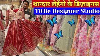 Cheapest Crop-Top Lehnga Designs | Wholesale CropTop, Gown, Dress Gandhi Nagar Delhi Titlie Designer