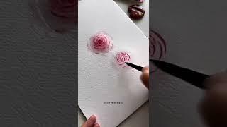 Easy Canvas Painting🎨// floral art🌹//tutorial