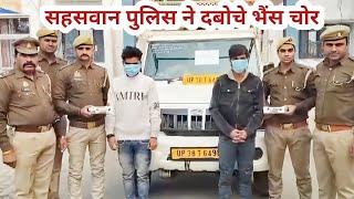 सहसवान पुलिस ने भैंस चोरों को दबोचा, #Letest News