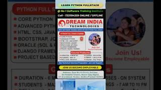 Python Full Stack Developer Course in Guntur, Python Training Institute GNT Dream India Technologies