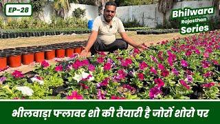 भीलवाड़ा फ्लावर शो की तैयारी है जोरों शोरो पर 😱👌Preparation of Bhilwara Flower Show 2024 🌸