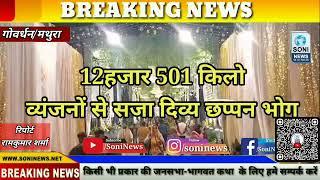 नये वर्ष पर क्षीरसागर में शेषनाग | विराजे पर्वतराज को अर्पित किये | छप्पन भोग | गोवर्धन