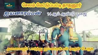 சேலம் மேட்டுப்பட்டி தாதனூர் ஐயனாரப்பன், 14,ஆம் ஆண்டு பூஜை.