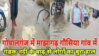 Bihar Flooding: गोपालगंज माझा ब्लॉक गौशिया गांव gandak nadi का कहर