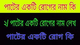 পাটের একটি রোগের নাম কি । পাটের একটি রোগের নাম লেখ । পাটের একটি রোগের নাম কাকে বলে ।উদাহরণ বৈশিষ্ট্য